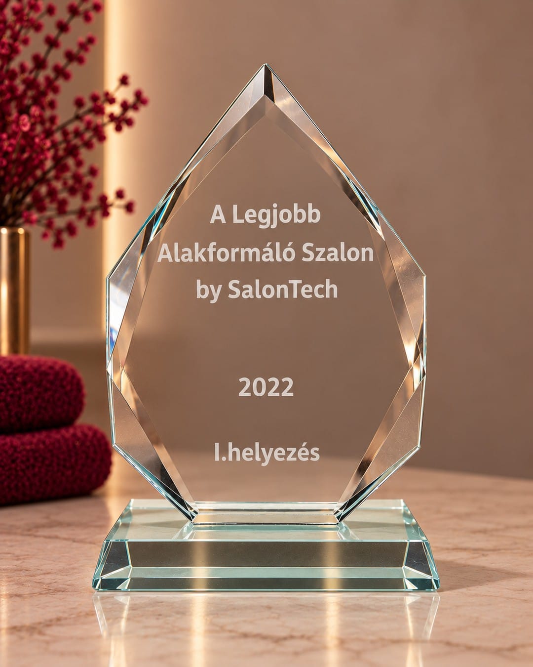 Sándor Melinda szakmai elismerése – SalonTech Év Szalonja 2022, Red Lotus Beauty